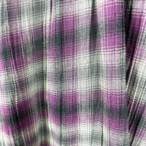 NEW Show Me Your Mumu Purple Plaid Tunic Blouse S - Picture 3 of 9